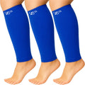Zeta Wear Plus Size Calf Compression Sleeves for Women and Men, Wide Calf Footless 15-19 mmHg, 2XL-6XL - color: 3 Pair - Blue, size: 2XL
