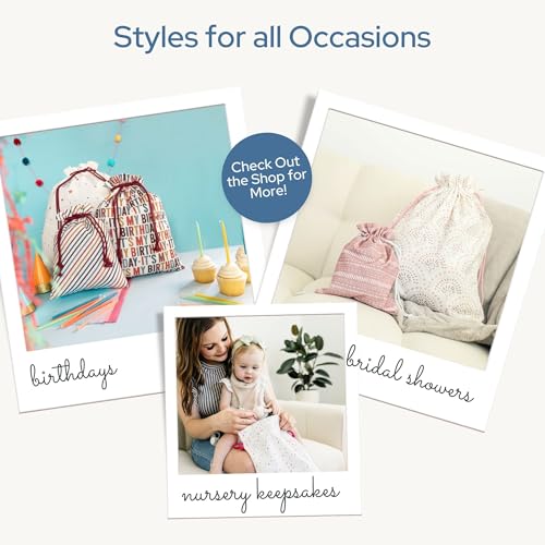 Gather & Knot Drawstring Gift Bags | 20" Large 12" Small | Premium Canvas | Reusable Fabric Wrap for Boy Birthday | Baseball Football Socccer | Sports - color: Sports