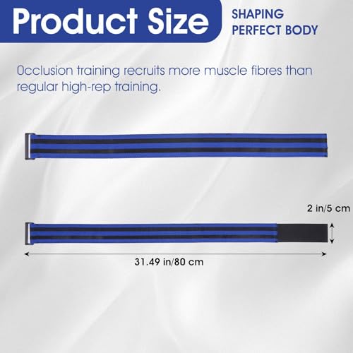 Blood Flow Restriction Band 2 Pack BFR Bundle Booty Bands Adjustable Exercise Glutes Occlusion Strap Best Fabric Resistance Bands for Women Men Glutes Hip Building Exercising Butt Squat Thigh Fitness