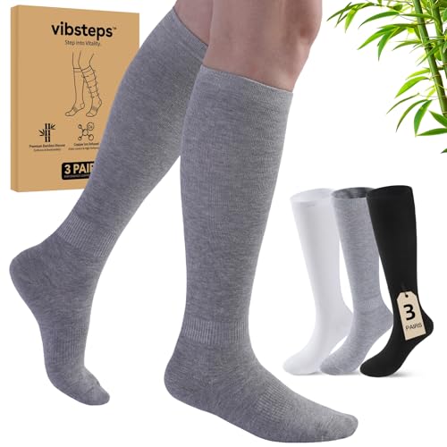 Compression Socks,Women Men Flight Travel Standing Sports Athletic - color: Black-white-grey, size: Small-Medium