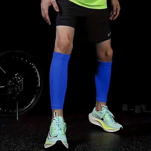 COUVER Unisex Long Leg Compression Sleeves - color: Blue, size: Medium