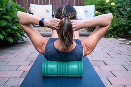 TriggerPoint Grid Patented Multi-Density Foam Massage Roller for Exercise, Deep Tissue and Muscle Recovery - Relieves Muscle Pain & Tightness, Improves Mobility & Circulation (13"), Teal - color: Teal, size: 13 Inch