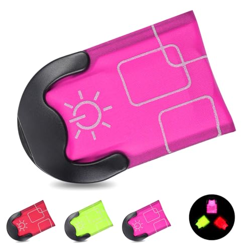 Aucuu Reflective Running Gear Set, Magnetic LED Clip Lights, Rechargeable Magnet Clip, Running Safety Lights with 3 Lighting Modes, High Visibility, Brightly Luminous for Night Running, Cycling - color: #2 Pink