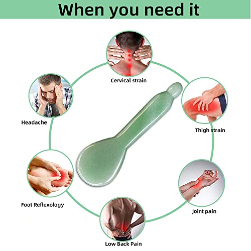 Jade Gua Sha Massage Tools Facial Tool Natural Green Gua Sha Anti Aging Facial Skin SPA for Rejuvenate Skin Anti-Wrinkle Anti Aging - style: C