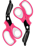 MEUUT Medical Scissors 2-Pack Trauma Shears for Nurses All Purpose Scissors - color: Pink+pink