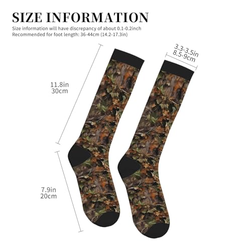 Avocado Compression Socks Women Men Knee High Stock for Running Work Support Nurses Travel - color: Camouflage