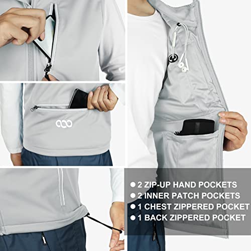 33,000ft Men's Windproof Lightweight Golf Vest Outerwear Sleeveless Jacket - color: Cool Gray, size: 3X-Large