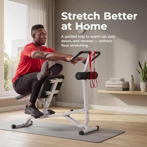 Sunny Health & Fitness Full Body Stretch Machine Back Stretcher Pivot Seat - color: Gray