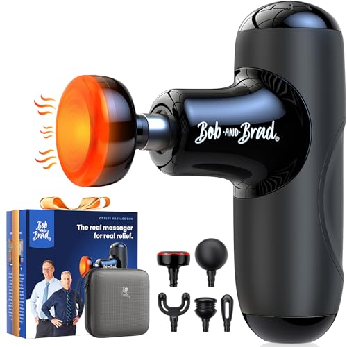 BOB AND BRAD Q2 Mini Massage Gun with Heat for Muscle Relief, Pocket-Sized - color: Space Black