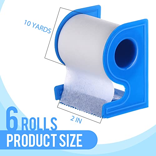 Nuanchu 6 Sets Non Woven Tape with Dispenser 2 Inch 10 Yard