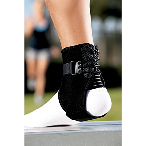 ACE Ankle Brace with Side Stabilizers, Adjustable, Black, 1/Pack - size: 1 Count (Pack of 1)