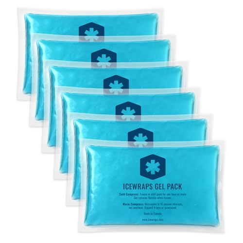 ICEWRAPS Reusable Ice Packs Compact 3 x 5 in, Soft Cooling, Pack of 6 - size: 6 Packs
