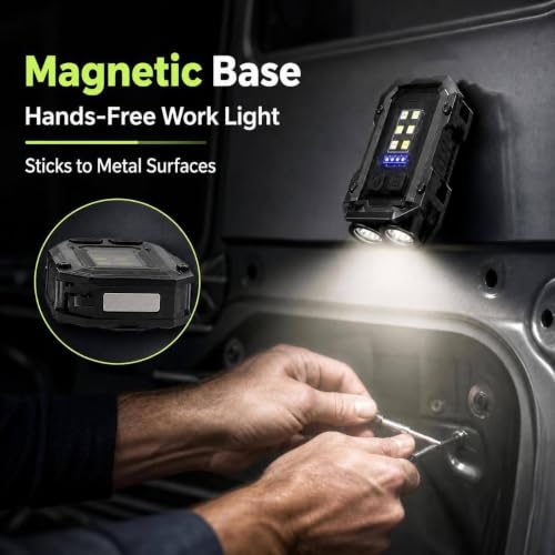 500LM LED Running Light, 2PCS Mini Magnetic Work Light with Arm Band