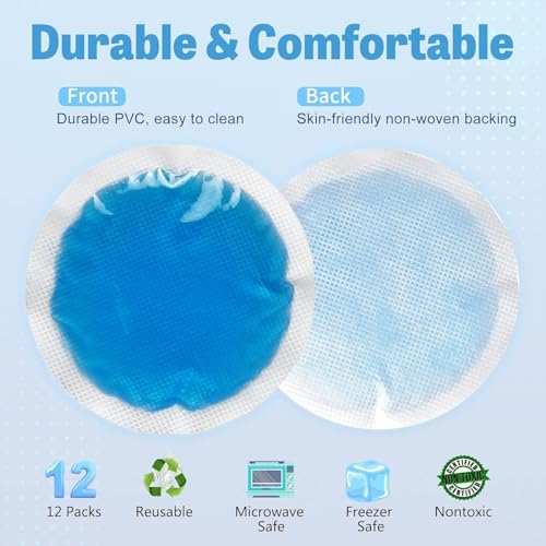 Tutmyrea Reusable Ice Packs - 48 Soft Small Cold Compress for Injuries, Face, Breast, Allergies & Small Wounds - size: 48 Count (Pack of 1)