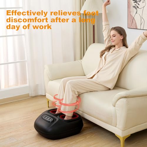 LINGTENG Foot Massager, Heated Foot Massager (Dark Gray) - color: Dark Gray