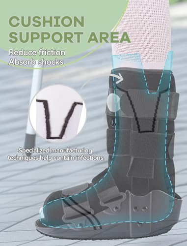 SONORAN Walking Boot Socks Bamboo Viscose (2 Pairs) Lightweight Replacement Sock Liner for Medical Tube Cast Socks - color: White