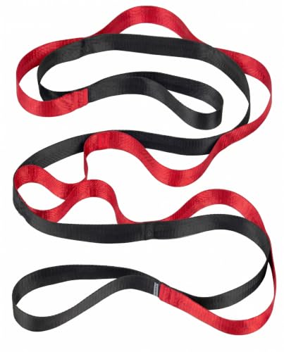 Acozycoo Stretching Strap with Loops for Physical Therapy,Knee,Leg Lifter - color: Red-02, size: Length: 75 Inch, Width: 1 Inch