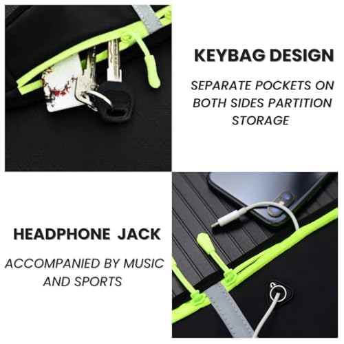 Slim Running Belt for Women & Men, Adjustable Waist Pack for Phone, Keys, Cards, and Cash. Ideal Fanny Pack During the Running, Workouts, Hiking and Travel