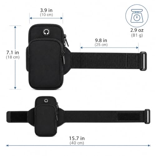Outdoor Cycling Arm Bag, Adjustable Phone Pouch for Running and Hiking