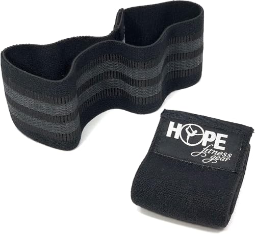 Hope Fitness Gear Booty Band. Thick Fabric Resistance Band (Small, Black) for Glutes, Legs & Hip Workouts, Squats, Strength Training, Muscle Toning, Home Workouts, Gym, Travel & Full-Body Fitness