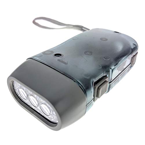 ASR Outdoor Emergency Motion 3 LED Dynamo Squeeze Action Basic Flashlight - No Batteries Needed