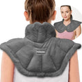 MORLIDEN Microwavable Neck Wrap Warmer&Shoulder Weighted Hot Cold Compress - color: Dark Gray, size: 1 Count (Pack of 1)