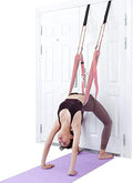 Yoga Fitness Stretching Strap, Adjustable Leg Stretcher Back Bend Assist Trainer, Improve Leg Waist Back Flexibility Home Gym Equipment for Rehab Pilates Ballet Cheerleading Splits Gymnastics - color: pink