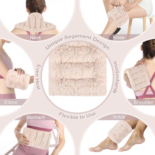 SuzziPad Microwave Heating Pad for Muscle Soreness Fatigue, 7"X16", Beige - color: Beige
