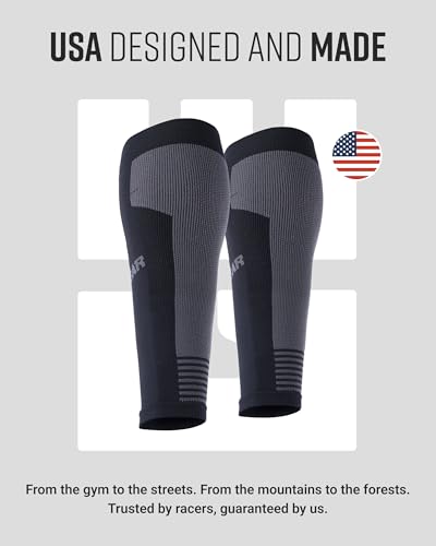 MudGear Compression Calf Sleeves, Premium Support for Running and Recovery, for Spartan Race, Trail and OCR Athletes, 1 Pair - size: Small-Medium