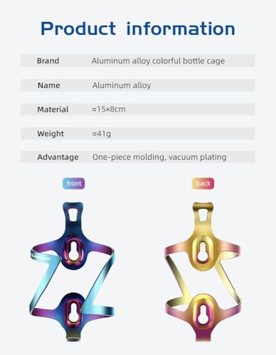 Aluminum Bike Water Bottle Holder, Water Bottle Cages for Bike (Multicolor) - color: Multicolor