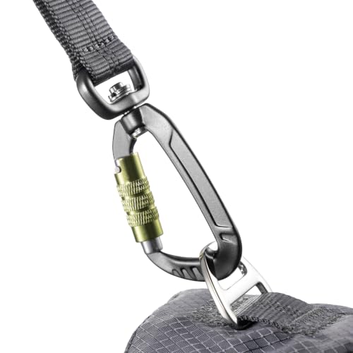 Tuff Mutt Waist Hands Free Dog Leash for Walking Running Hiking - color: Carabiner/Gray