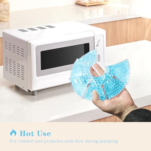 Hot/Cold Breast Gel Ice Packs Breastfeeding Cooling/Heat Pad Pain Relief - color: Blue