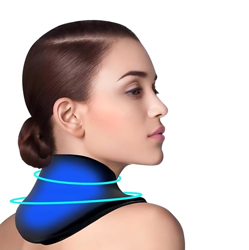 Heated Neck Wrap for Pain Relief – Microwavable Neck Heating Pad for Cervical Pain, Hot & Cold Therapy Neck Pillow, Microwave Heat Pack for Sore Muscles & Stiff Neck