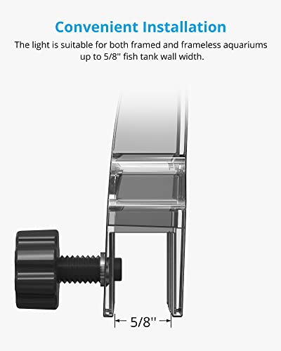 NICREW Clip-on Planted Aquarium Light for Fish Tank - size: For Plants