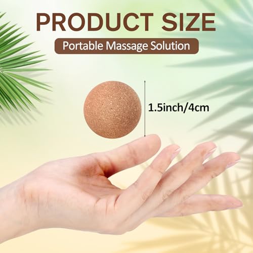 Seenelling 50 Pcs Cork Massage Ball Myofascial Release Therapy, 1.5 Inch - size: 1.5 Inch