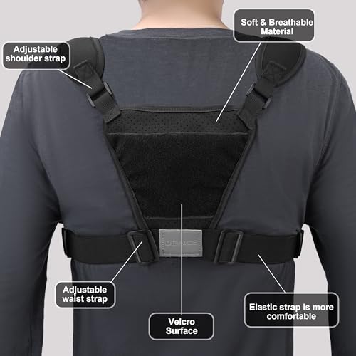 DEYACE Chest Bag for Men, Gun Vest Holster Fits Most Pistols, Adjustable EDC Tactical Chest Pack for Workouts Running Hiking