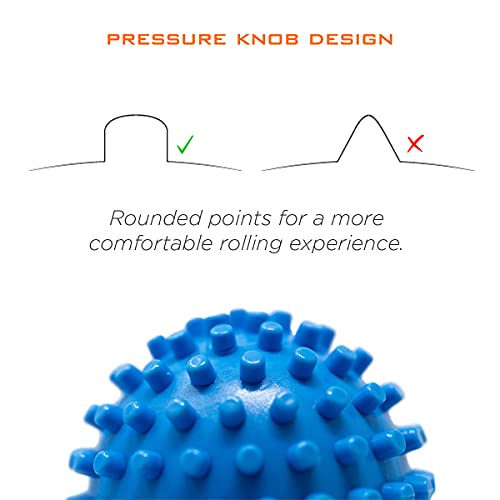 ProStretch Footy, Textured Spiky Massage Ball for Foot Pain Relief, Plantar Fasciitis, Muscle Soreness, and Deep Tissue Therapy (Pack of 2) - size: One Size (Pack of 2)