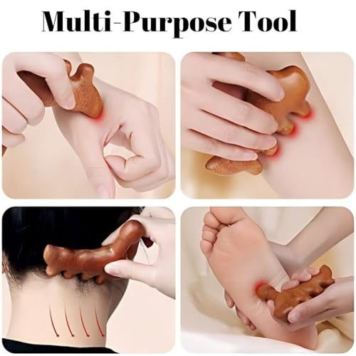 Wood Foot Massager Acupressure Tool Deep Tissue Reflexology Stick