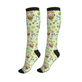 Compression Socks Knee High Circulation Support Socks For Women Men Athletic Running Hiking Cycling - color: Cow