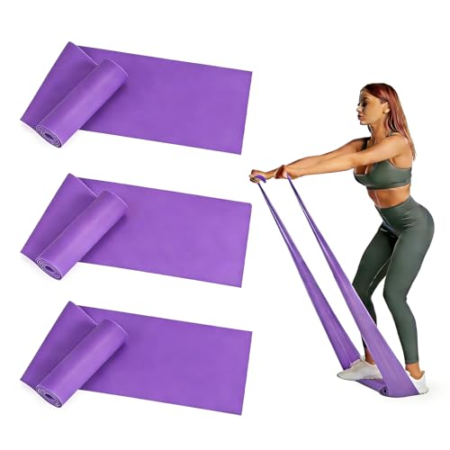 Resistance Bands Long Non-Latex Elastic Stretch Bands - color: Purple-10/15lb, size: 5ft/6.5ft