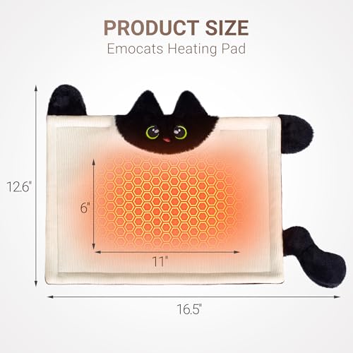 Cute Portable Cat-Shaped USB Heating Pad with 4 Heat Settings & Auto-Off - color: Beige