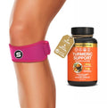 Sleeve Stars Patella Knee Strap and Turmeric Curcumin Supplement Bundle Patellar Tendon Support Knee Brace for Running Sports Arthritis Knee Pain Relief Osgood Schlatter Runner’s Knee Joint Support Mo