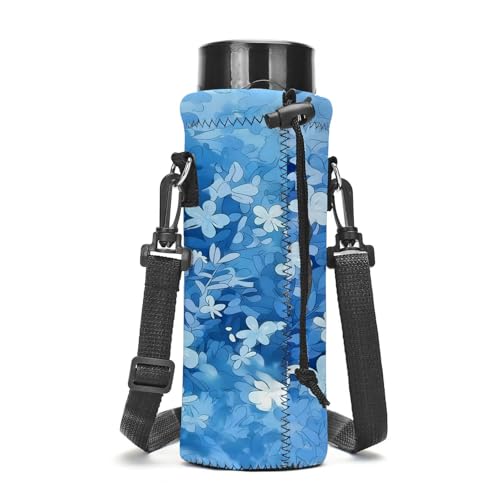 Neoprene Water Bottle Carrier Bag with Adjustable Strap, Insulated Bottle Holder for 24oz Bottles, Lightweight & Washable Bottle Sling for Walking, Hiking, Gym - color: XM-SHT-005