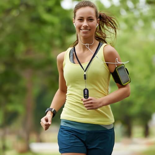WINOMO Exercise Step Walking 3D Pedometer Accurate Step Counter Walking Distance Miles/Km Calorie Counter Exercise Time Silent with Clip and Lanyard Pedometer