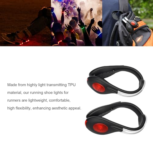 LED Shoes Clip Lights, USB Charging Clip On Shoe Lights, Safety Night Running Gear for Walking Jogging Biking Cycling Biking Accessories - color: Red