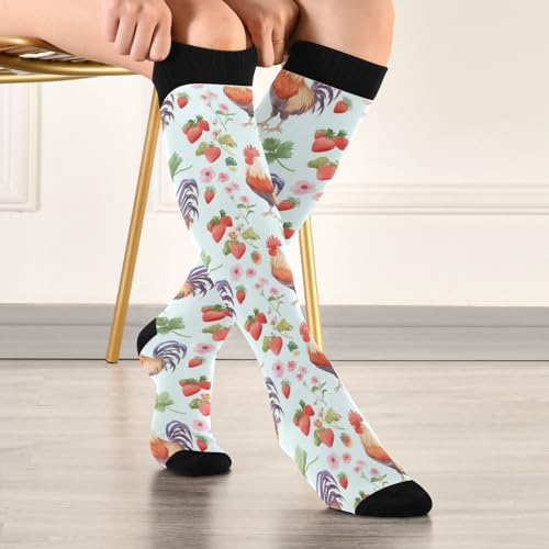 Wusikd Cute Penguin Compression Socks for Women and Men Circulation Long Socks for Athletic Running 1 - color: Multi 35