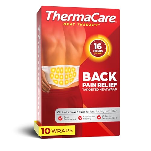 ThermaCare Advanced Lower Back & Hip Heat Wraps, Pain Relief, 10 Count - size: Pack of 10
