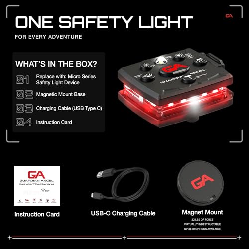 Guardian Angel Micro Safety Light - Red Front & Red Rear - color: Red/Red