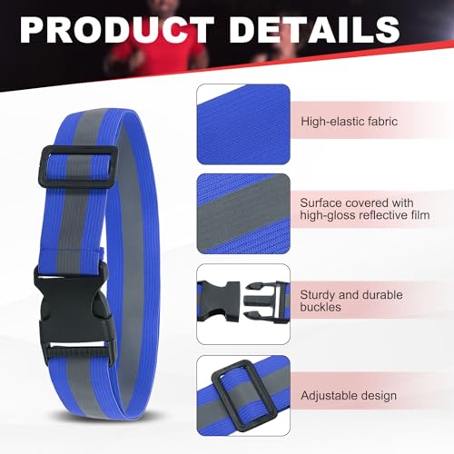 Reflective Safety Belt Adjustable - color: Bright Blue