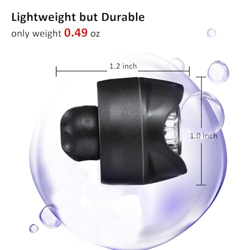 RAHAN Rechargeable Headlights Compatible with Croc, 2 PCS LEDHeadlights, Light Up Charm Accessories for Adults Shoe, Hands-Free Night Light, Camping Lights, IP65 Waterproof Light, Black - color: all black